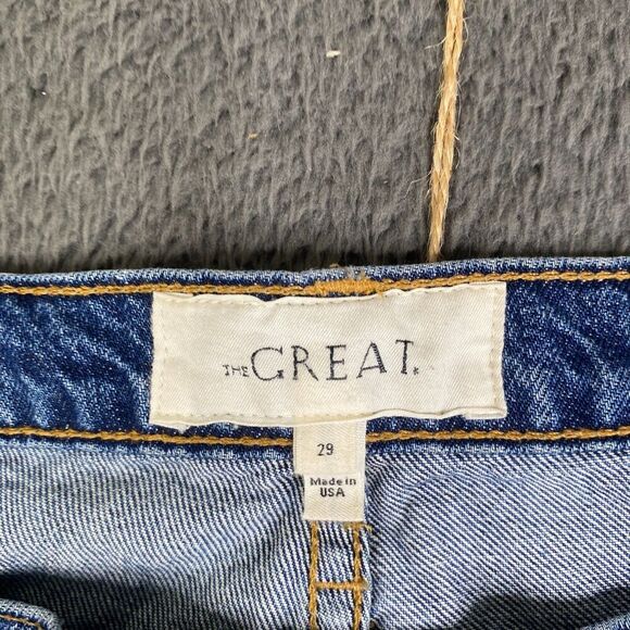 The Great Womens The Relaxed Nerd Baggy size 29 Medium Wash Made in USA - Picture 4 of 12